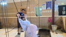 Deve eti kesimi, deri yüzme ve parçalama