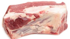 Beef brisket meat isolated on white background
